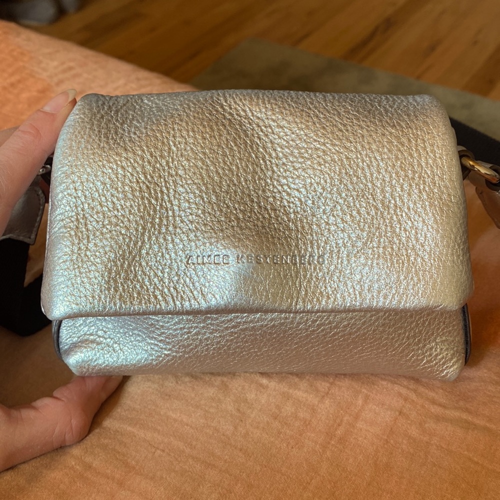 COPY - Aimee Kestenberg Leather Silver Crossbody bag (New!)